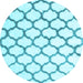 Round Terrilis Light Blue Contemporary Rug, con430lblu