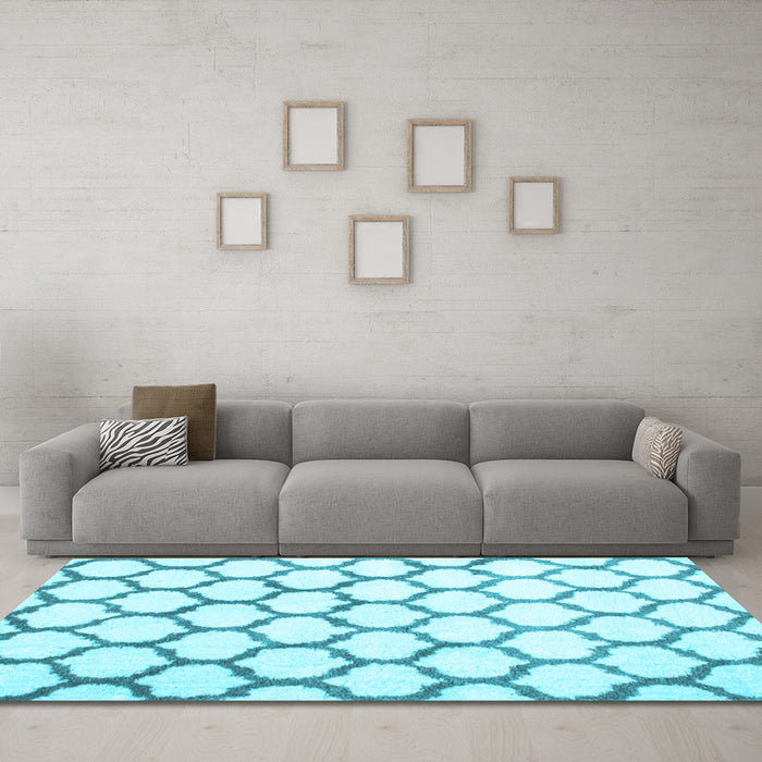Machine Washable Terrilis Light Blue Contemporary Rug in a Living Room, wshcon430lblu
