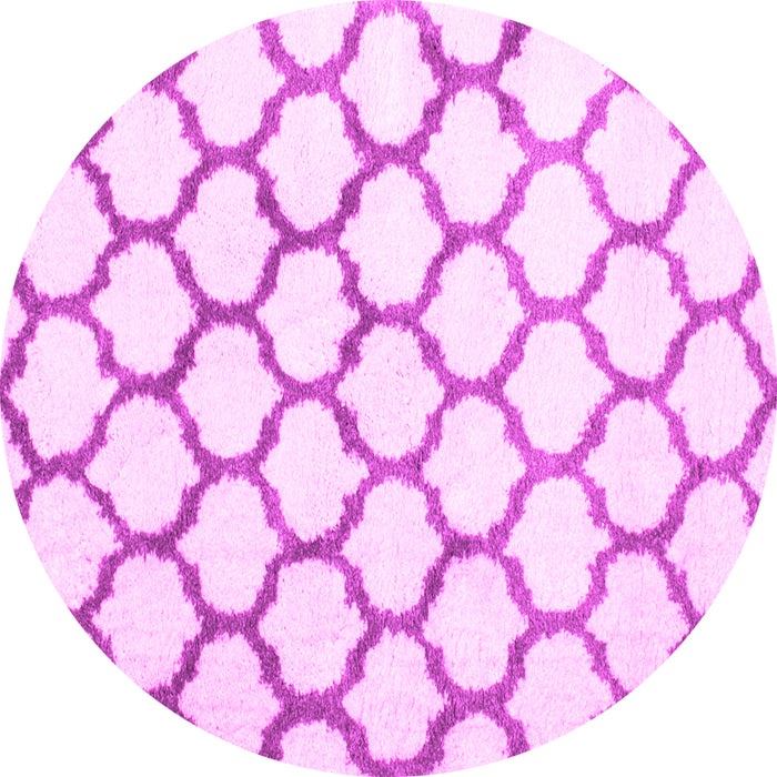 Round Terrilis Pink Contemporary Rug, con430pnk