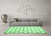 Machine Washable Terrilis Emerald Green Contemporary Rug, wshcon430emgrn