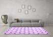 Machine Washable Terrilis Purple Contemporary Area Rugs in a Living Room, wshcon430pur