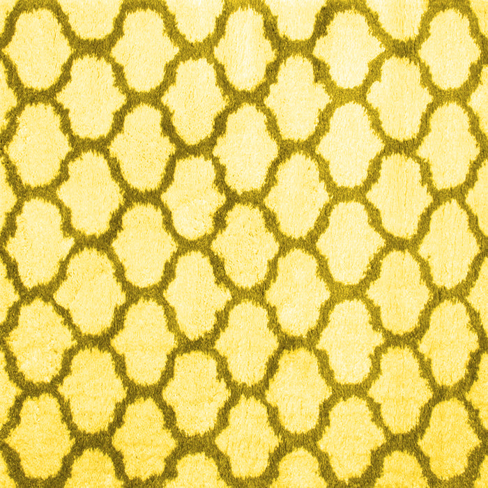 Square Machine Washable Terrilis Yellow Contemporary Rug, wshcon430yw
