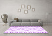 Machine Washable Solid Purple Modern Area Rugs in a Living Room, wshcon431pur