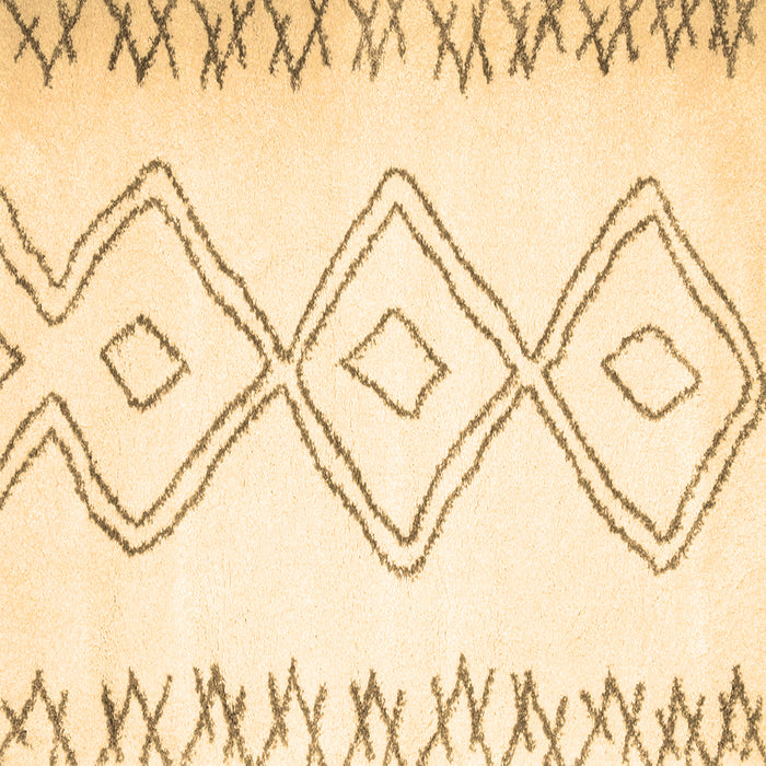 Square Solid Brown Modern Rug, con431brn