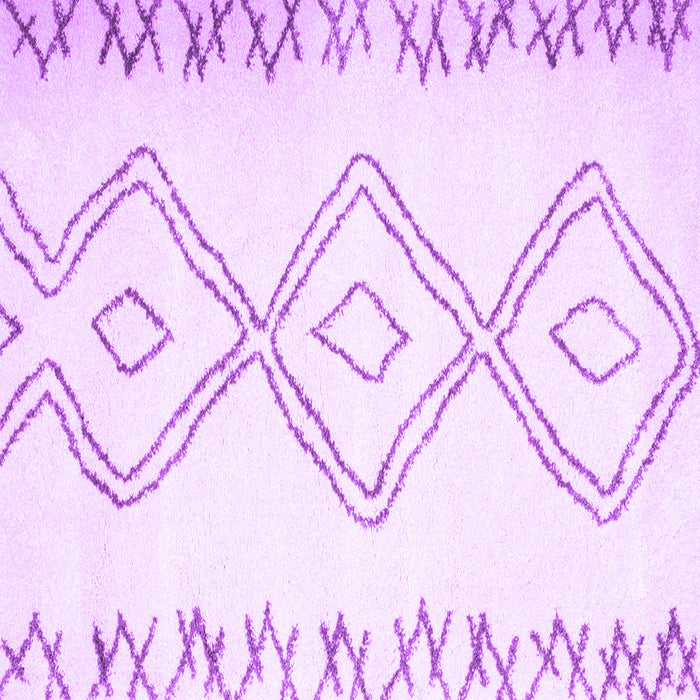 Square Machine Washable Solid Purple Modern Area Rugs, wshcon431pur