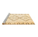 Sideview of Machine Washable Solid Brown Modern Rug, wshcon431brn