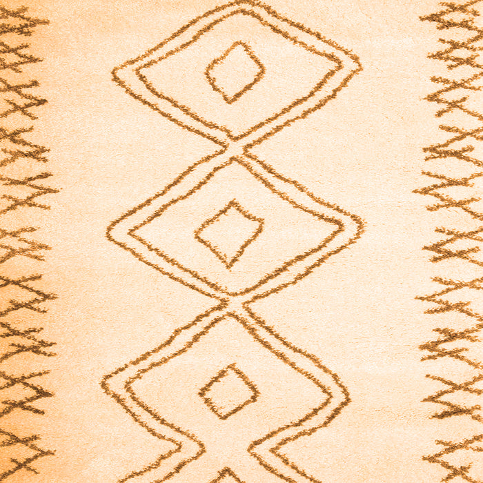 Serging Thickness of Solid Orange Modern Rug, con431org