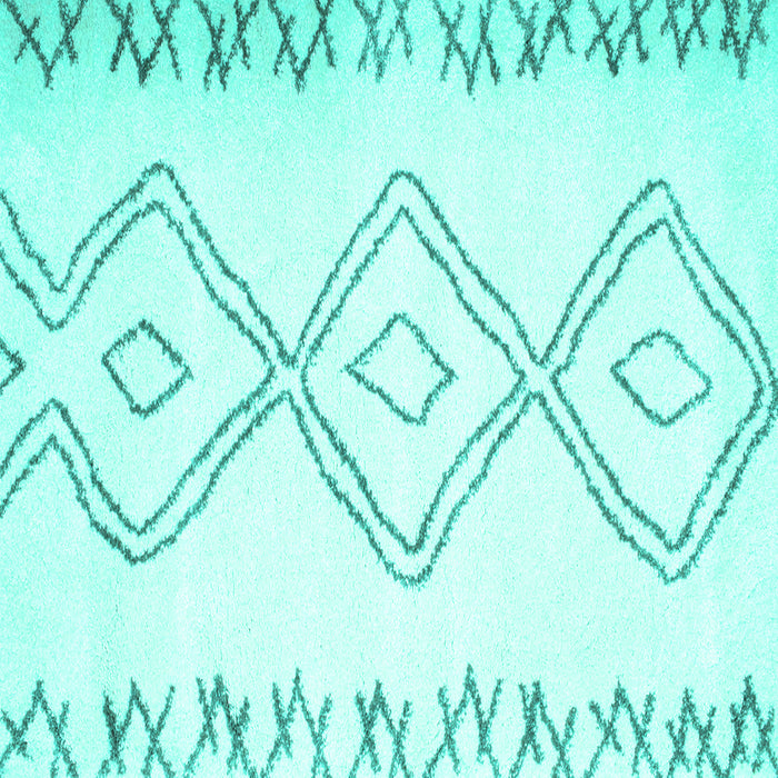 Square Solid Turquoise Modern Rug, con431turq