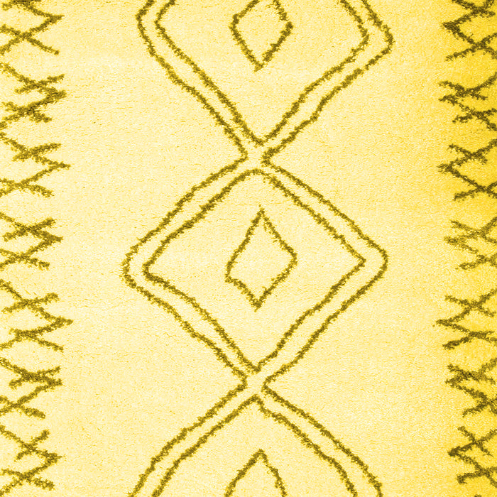 Machine Washable Solid Yellow Modern Rug, wshcon431yw