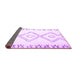 Sideview of Solid Purple Modern Rug, con431pur