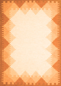 Abstract Orange Contemporary Rug, con432org