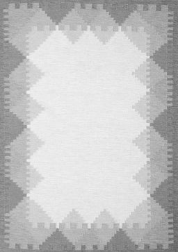 Abstract Gray Contemporary Rug, con432gry