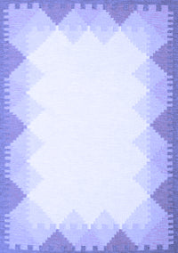 Abstract Blue Contemporary Rug, con432blu