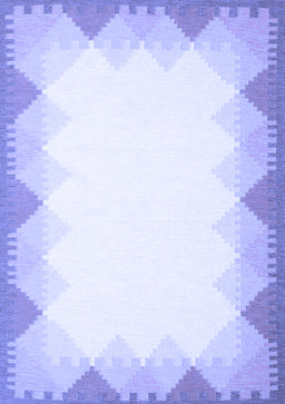 Abstract Blue Contemporary Rug, con432blu