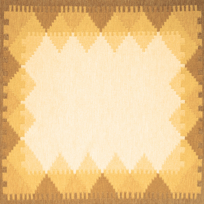 Square Machine Washable Abstract Brown Contemporary Rug, wshcon432brn