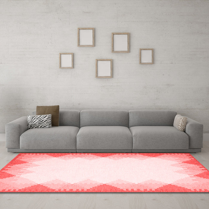 Contemporary Red Washable Rugs