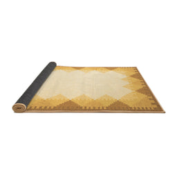 Sideview of Abstract Brown Contemporary Rug, con432brn
