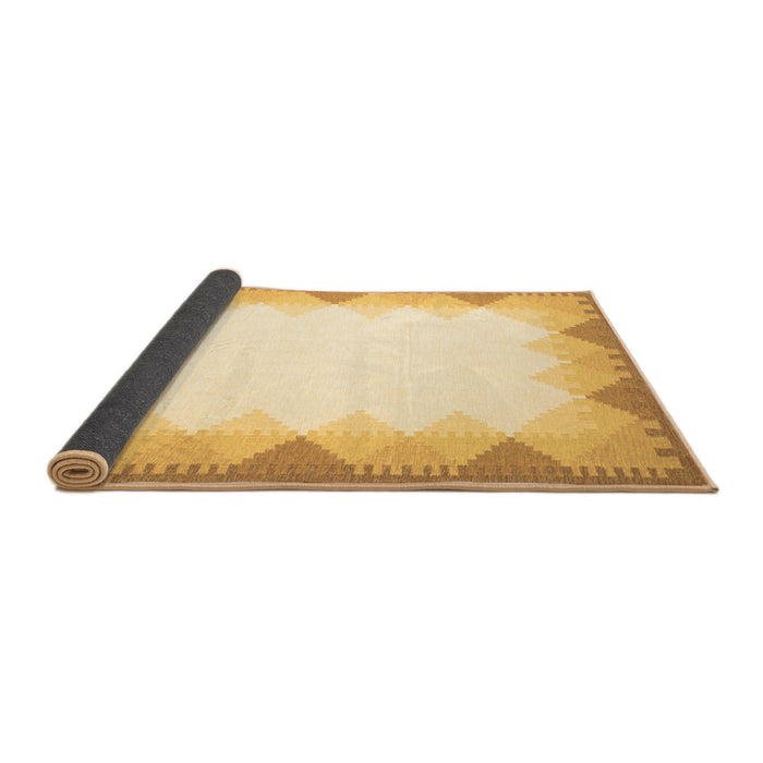 Sideview of Abstract Brown Contemporary Rug, con432brn