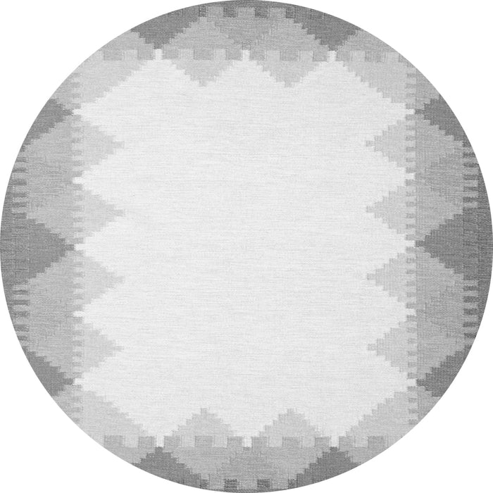 Square Abstract Gray Contemporary Rug, con432gry