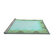 Sideview of Machine Washable Abstract Light Blue Contemporary Rug, wshcon432lblu