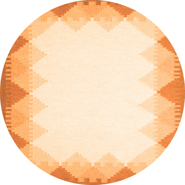 Square Abstract Orange Contemporary Rug, con432org