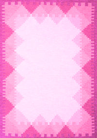 Abstract Pink Contemporary Rug, con432pnk