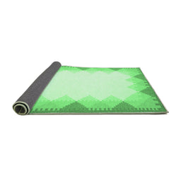 Sideview of Abstract Emerald Green Contemporary Rug, con432emgrn