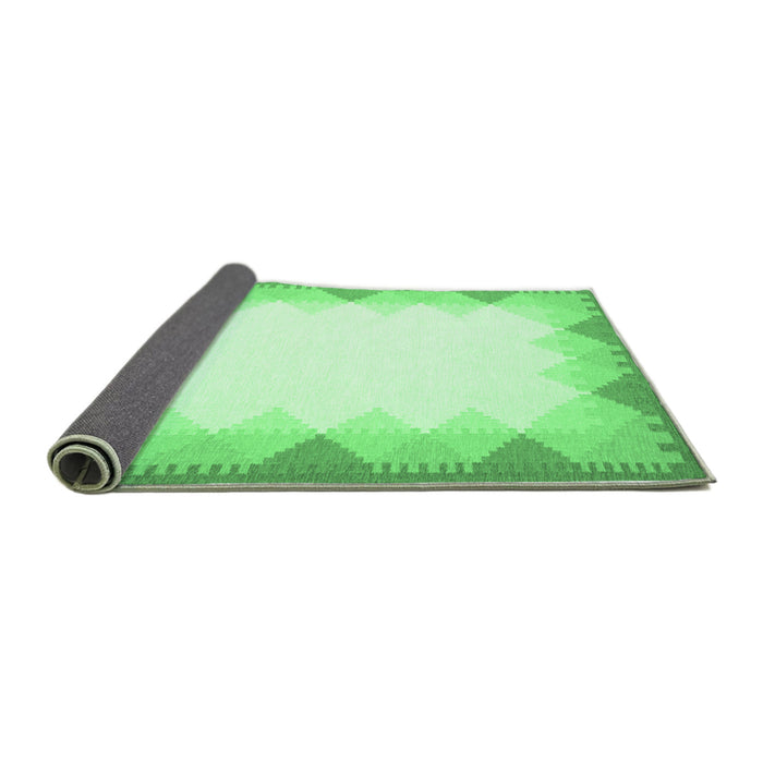 Sideview of Abstract Emerald Green Contemporary Rug, con432emgrn