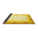 Sideview of Abstract Yellow Contemporary Rug, con432yw