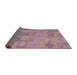 Thickness of Contemporary Tulip Pink Patchwork Rug, con433