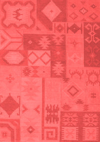 Patchwork Red Transitional Rug, con433red