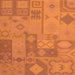 Round Machine Washable Patchwork Orange Transitional Area Rugs, wshcon433org