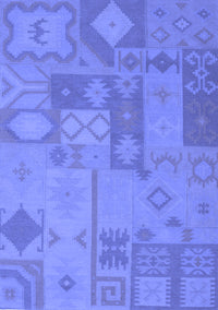 Patchwork Blue Transitional Rug, con433blu