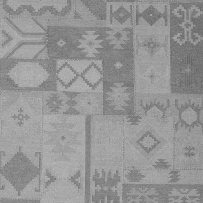 Serging Thickness of Machine Washable Patchwork Gray Transitional Rug, wshcon433gry