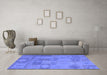 Machine Washable Patchwork Blue Transitional Rug in a Living Room, wshcon433blu