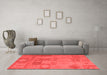 Transitional Red Washable Rugs