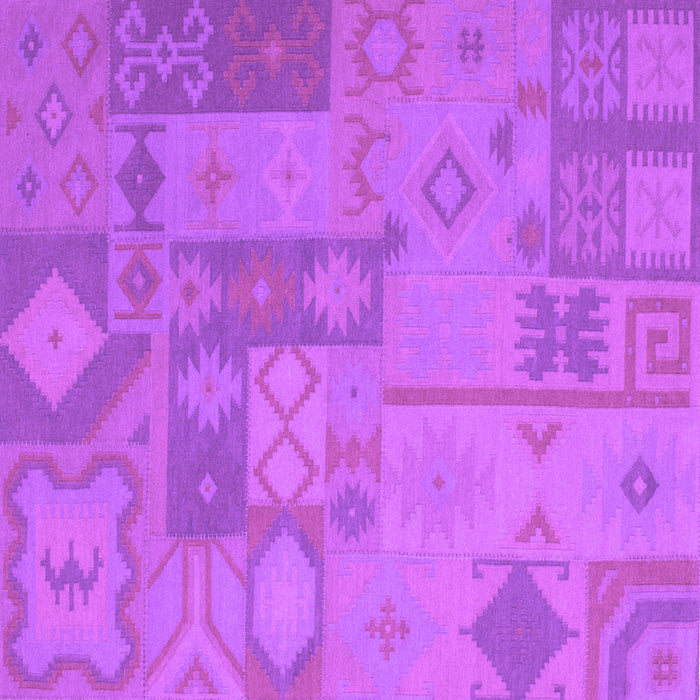 Square Patchwork Purple Transitional Rug, con433pur