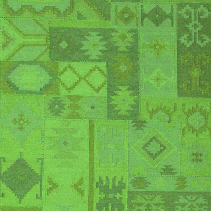 Patchwork Green Transitional Rug, con433grn