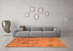 Machine Washable Patchwork Orange Transitional Area Rugs in a Living Room, wshcon433org