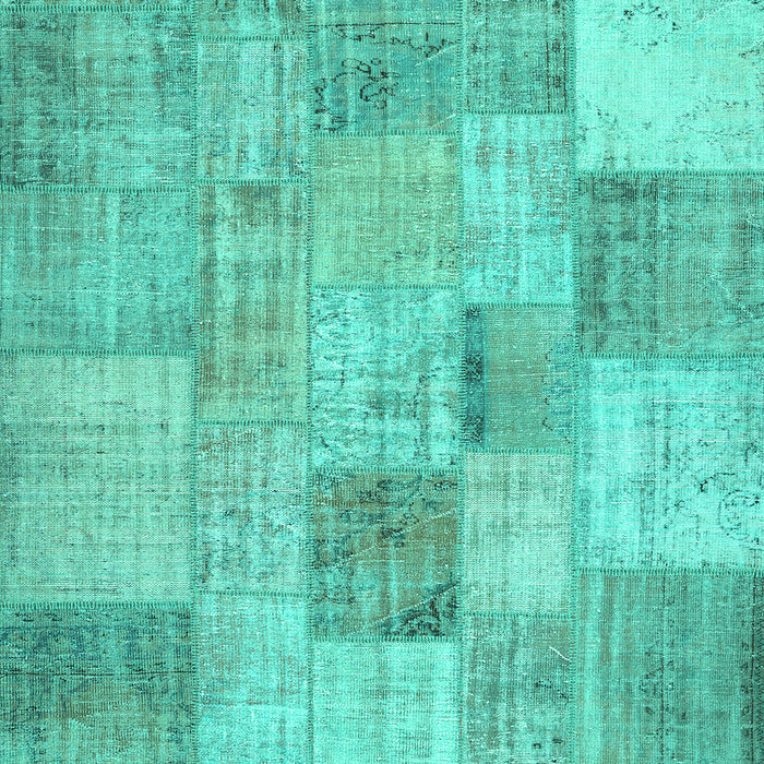 Patchwork Turquoise Transitional Rug, con434turq