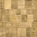 Square Patchwork Brown Transitional Rug, con434brn