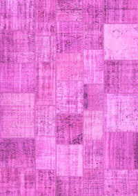 Patchwork Pink Transitional Rug, con434pnk