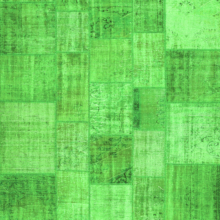 Patchwork Green Transitional Rug, con434grn