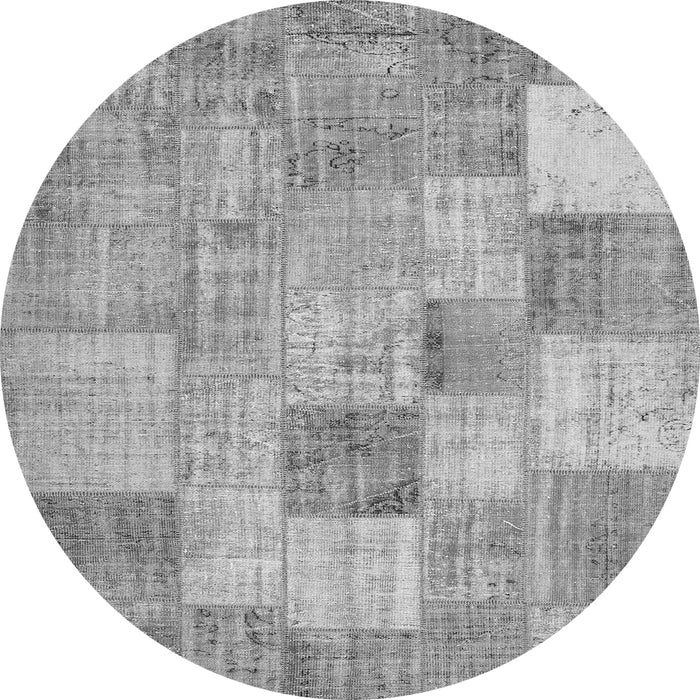 Square Patchwork Gray Transitional Rug, con434gry