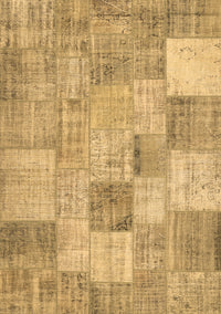 Patchwork Brown Transitional Rug, con434brn