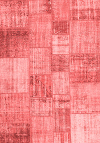 Patchwork Red Transitional Rug, con435red