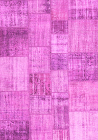 Patchwork Pink Transitional Rug, con435pnk