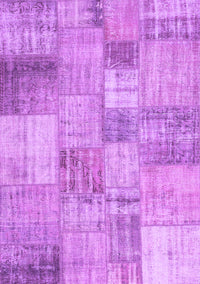 Patchwork Purple Transitional Rug, con435pur