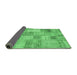 Sideview of Patchwork Emerald Green Transitional Rug, con435emgrn
