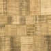 Square Patchwork Brown Transitional Rug, con435brn